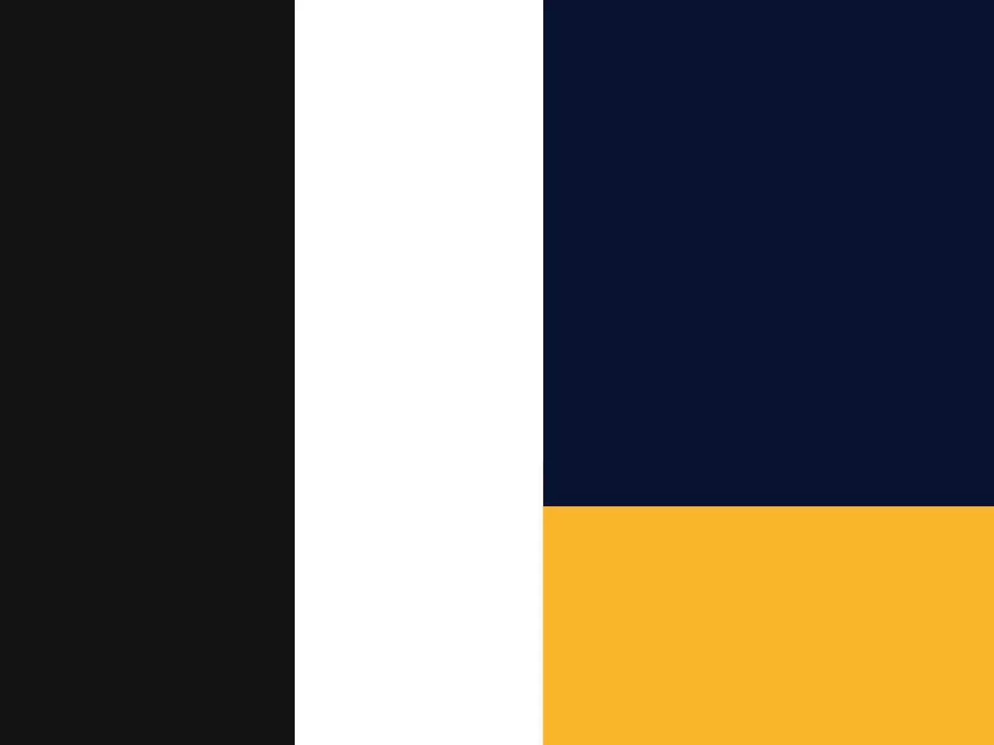 Scandinavian Pile Driving ABs profilfärger: gul, blå, mörkgrå och vit.